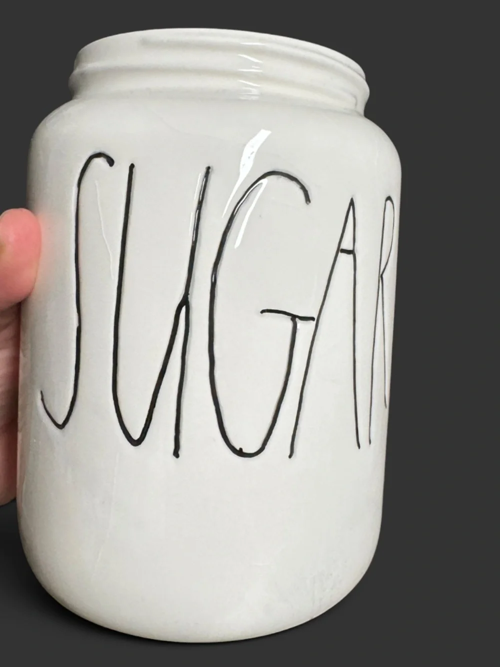 NOT FOR SALE - Rae Dunn Magenta SUGAR Ceramic Canister w/Lid